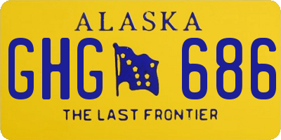 AK license plate GHG686