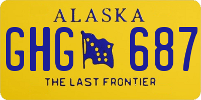 AK license plate GHG687