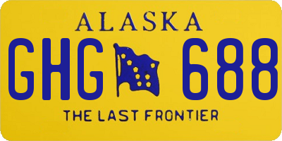 AK license plate GHG688