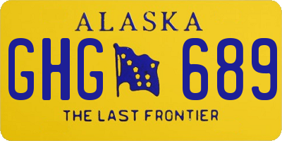 AK license plate GHG689