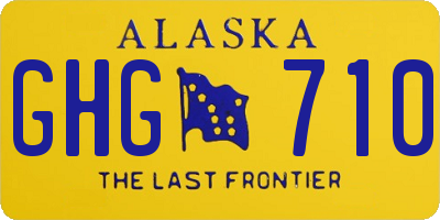AK license plate GHG710