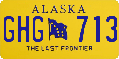 AK license plate GHG713