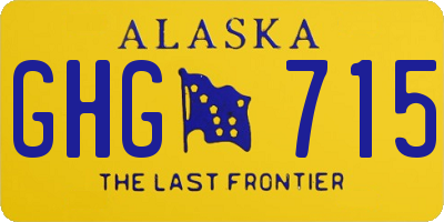 AK license plate GHG715