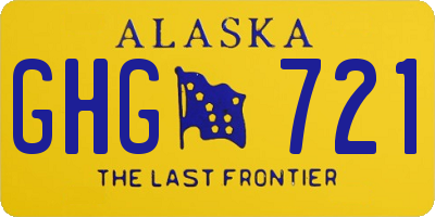 AK license plate GHG721