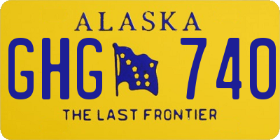 AK license plate GHG740