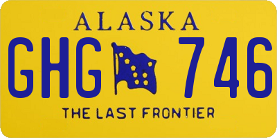 AK license plate GHG746