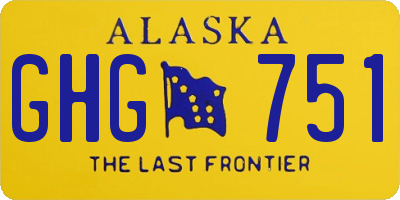 AK license plate GHG751