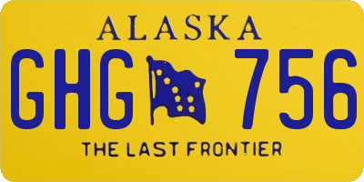 AK license plate GHG756