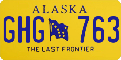 AK license plate GHG763