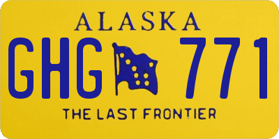 AK license plate GHG771