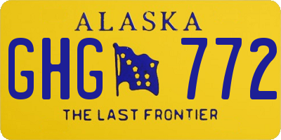 AK license plate GHG772