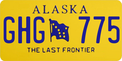 AK license plate GHG775