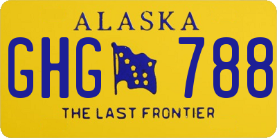AK license plate GHG788