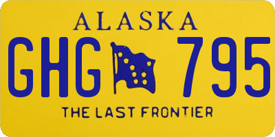 AK license plate GHG795