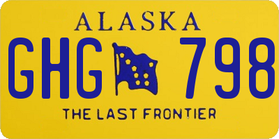 AK license plate GHG798