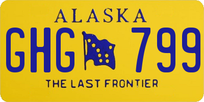 AK license plate GHG799