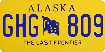 AK license plate GHG809