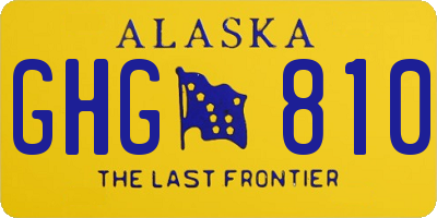 AK license plate GHG810