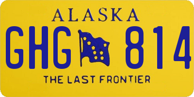 AK license plate GHG814