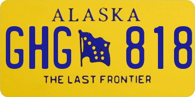 AK license plate GHG818