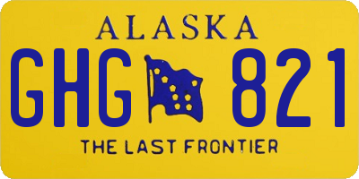 AK license plate GHG821