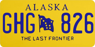 AK license plate GHG826