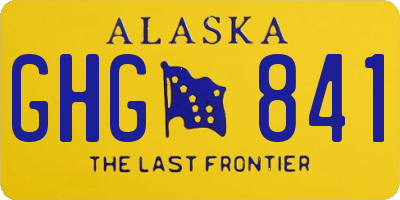 AK license plate GHG841