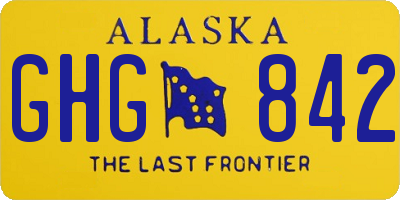 AK license plate GHG842