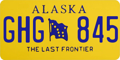 AK license plate GHG845