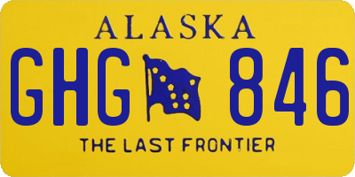 AK license plate GHG846