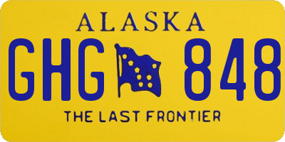 AK license plate GHG848