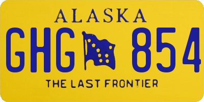 AK license plate GHG854
