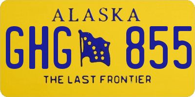 AK license plate GHG855