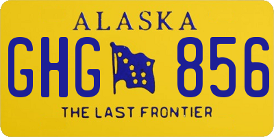 AK license plate GHG856