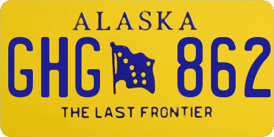 AK license plate GHG862