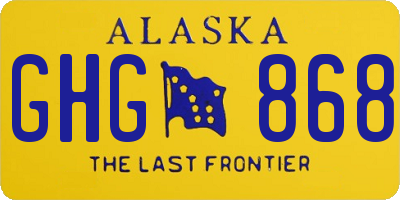 AK license plate GHG868