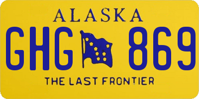 AK license plate GHG869