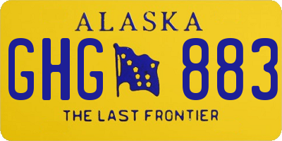AK license plate GHG883