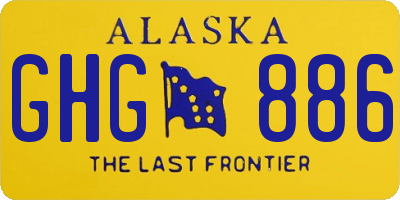 AK license plate GHG886