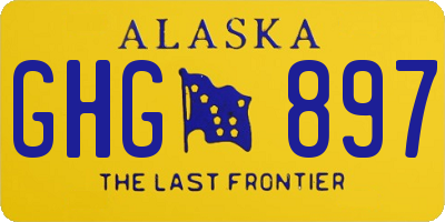 AK license plate GHG897