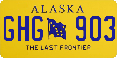 AK license plate GHG903