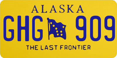 AK license plate GHG909