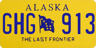 AK license plate GHG913