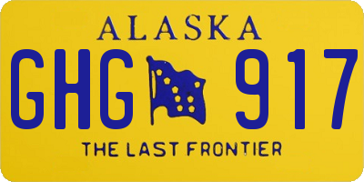 AK license plate GHG917