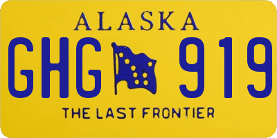AK license plate GHG919