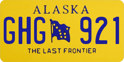 AK license plate GHG921