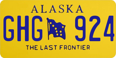 AK license plate GHG924