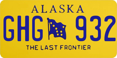 AK license plate GHG932