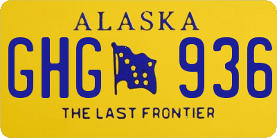 AK license plate GHG936