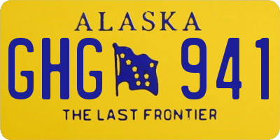 AK license plate GHG941